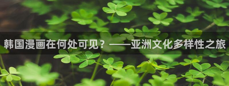 飞飞漫画网下拉式免费观看：韩国漫画在何处可见？——亚洲文化多样性之旅